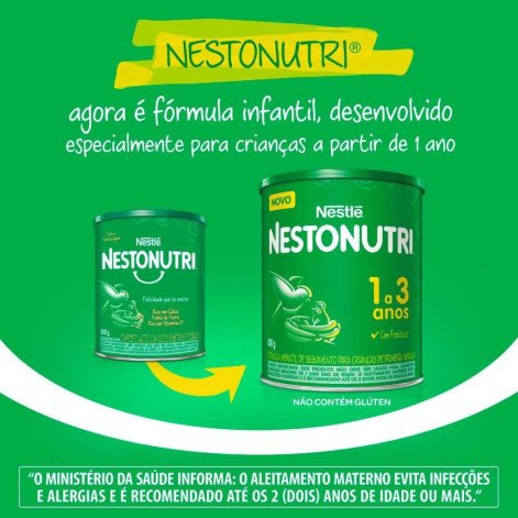 Fórmula Infantil Nestonutri Nestlé 1 a 3 anos 800g