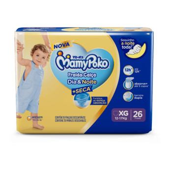 Fralda Mamypoko Dia&Noite Calça Jumbo XG 26 Unidades
