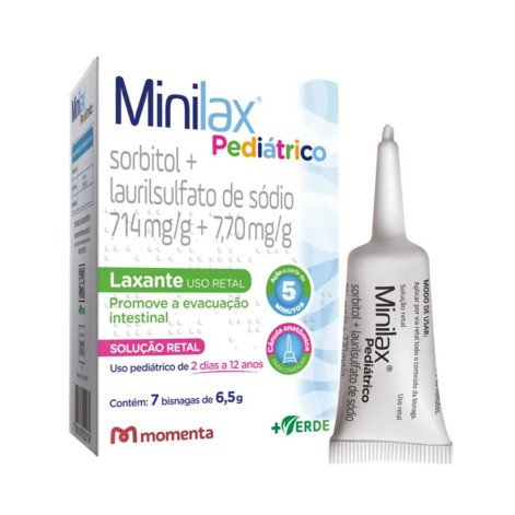 Laxantes Minilax Pediátrico 714mg/g + 7,70mg/g 7 Bisnagas