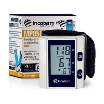 Medidor de Pressão Digital de Pulso Mp050 Incoterm