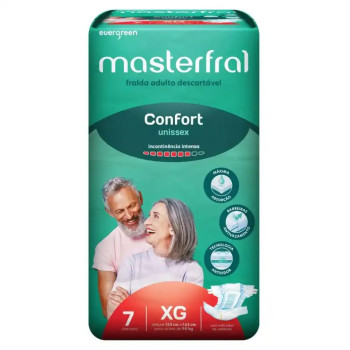 Fralda Geriátrica Masterfral Confort Unissex XG 7 Unidades