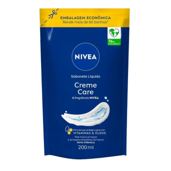Sabonete Líquido Nivea Creme Care Hidratante Refil 200ml