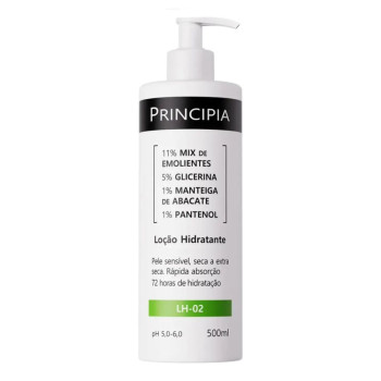 Creme Hidratante Corporal Principia Skincare CH-02 Óleo de Semente de Girassol + Glicerina + Manteiga de Abacate 250g