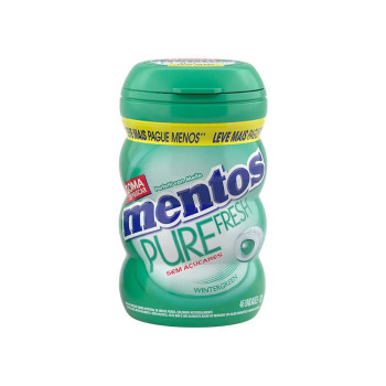 Mentos Pure Fresh Chiclete Sem Açúcar Sabor Wintergreen com 46 unidades 92g