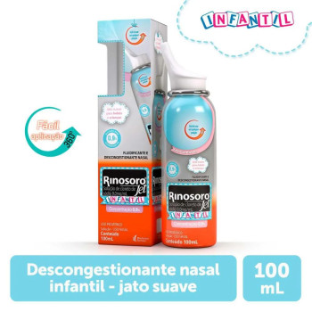 Rinosoro Jet Infantil 0,9% Descongestionante Spray Jato Suave 100ml