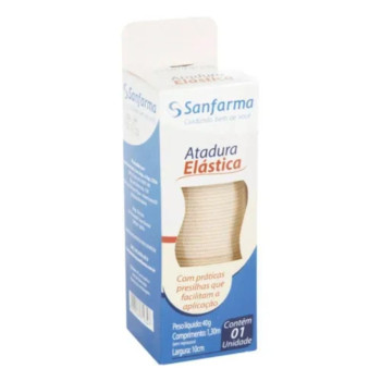 Atadura Elástica Sanfarma 10cm x 1,30m 1 Unidade