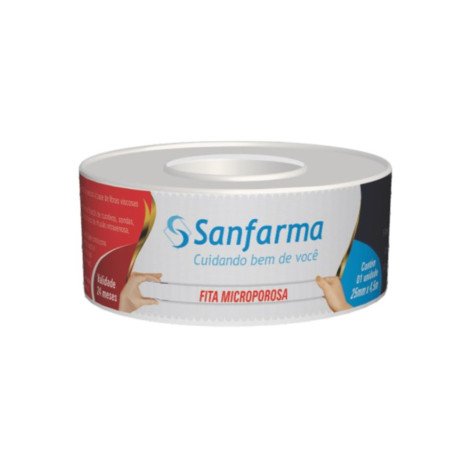 Fita Microporosa Sanfarma 25mm x 4,5m 1 Unidade