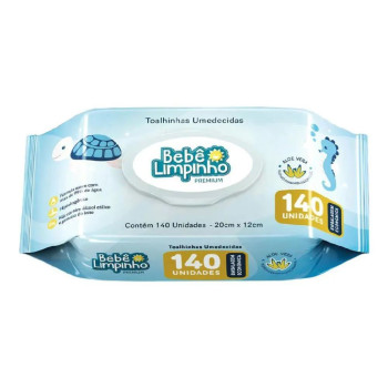 Toalha Umed Bebe Limpinho Prem C/140 Un