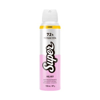  Desodorante Antitranspirante Aerossol Cimed Super Velvet 72h 150ml