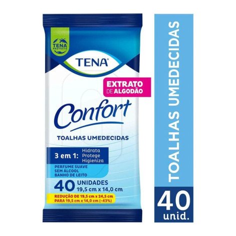 Toalhas Umedecidas Tena Confort Mini 40un