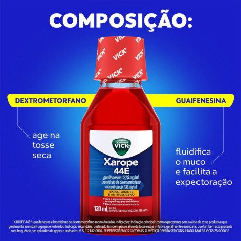 Vick 44E Xarope Expectorante 120ml