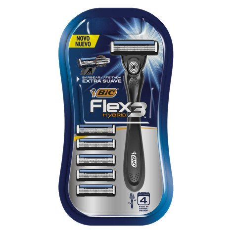 Aparelho Barbear Bic Flex3 Hybrid C/5 Cargas