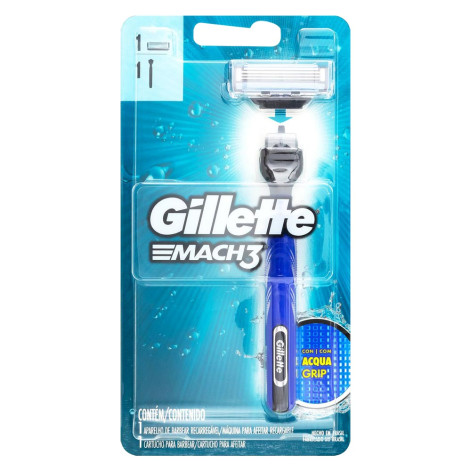 Aparelho de Depilar Gillette Mach3 Aguagrip