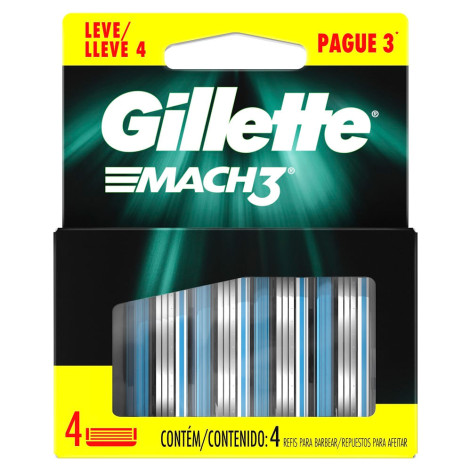 Carga Gillette Mach3 Reg L4P3
