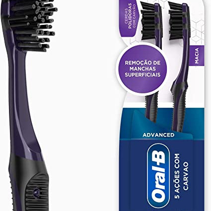 Escova Dental Oral B Carvao C/2Un