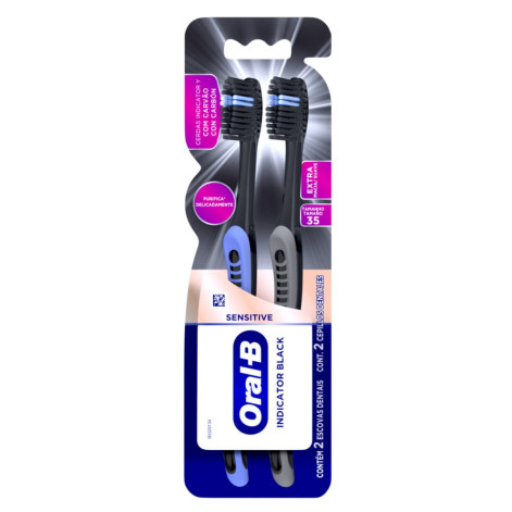 Escova Dental Oral B Indic Charcoal C/2Un