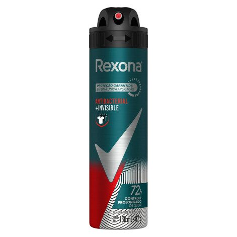 Desodorante Aerosol Rexona Masc Antibact+Invisible 150ML