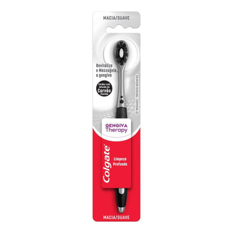 Escova de Dente Colgate Gengiva Therapy Carvão Macia 1 unidade