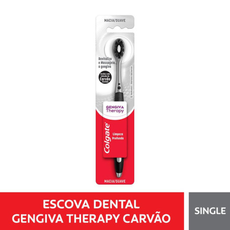 Escova de Dente Colgate Gengiva Therapy Carvão Macia 1 unidade