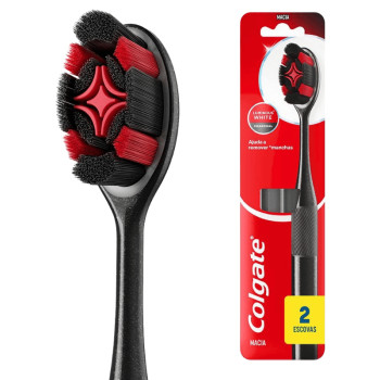 Escova De Dente Colgate Luminous White Macia 2 Unidades
