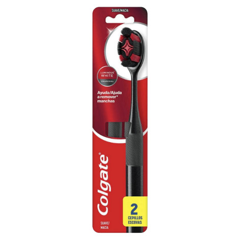 Escova De Dente Colgate Luminous White Macia 2 Unidades