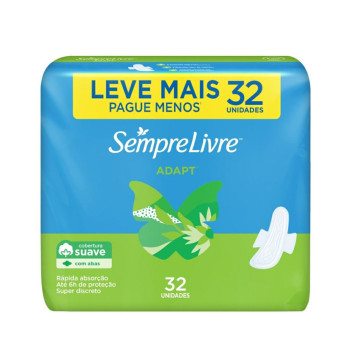 Absorvente Sempre Livre Adapt Sv C/Aba L+P