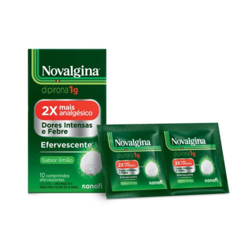  Novalgina Dipirona 1g 10 Comprimidos Efervescentes