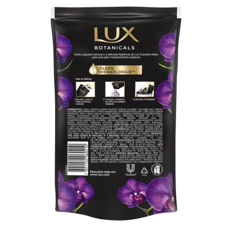 Sabonete Líquido Lux Botanicals Orquídea Negra Refil com 200ml