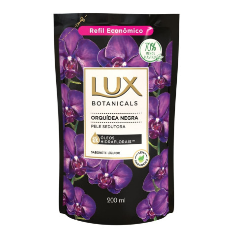 Sabonete Líquido Lux Botanicals Orquídea Negra Refil com 200ml