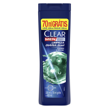 Shampoo Clear 2Em1 Men Anticaspa 400ML L+P