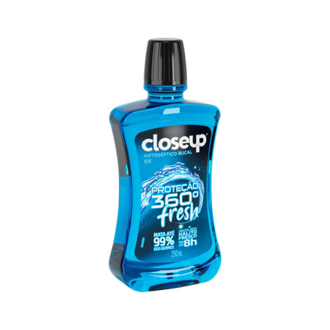 Enxag Bucal Closeup Ice C/Alcool 250ML
