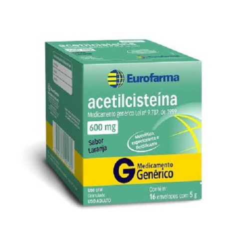 Genérico Acetilcisteina 600Mg C/16 Env Eurofarma