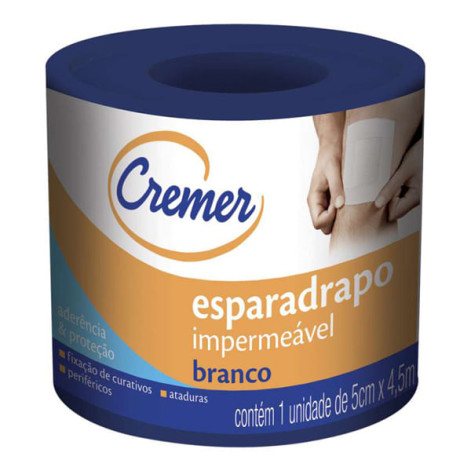 Esparadrapo Cremer Impermeavel Branco 5Cmx4