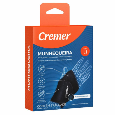 Munhequeira Ajust Cremer Preto Unico