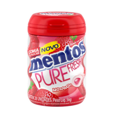 Mentos Gar Pure Fresh Morango 56G