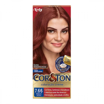 Tinta Cor E Ton Vermelho Intenso 7.66