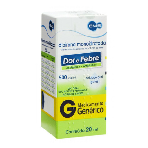 Genérico Dipirona Sodica Gts C/20ML (Ems)