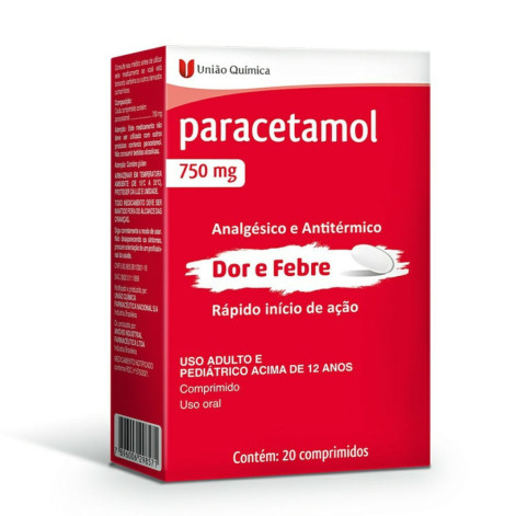 Genérico Paracetamol 750 Mg C/20 Cpr