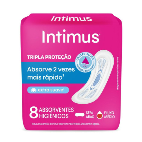 Absorvente Intimus Gel Trip Proteção S/Abas C/8 Un