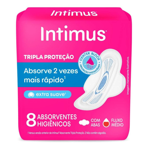 Absorvente Intimus T Prot Norm Suav C/Ab 8Un