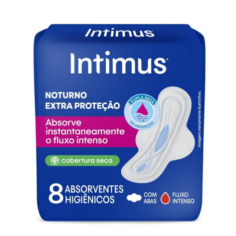 Absorvente Intimus Gel Not Seca C/Abas C/8Un