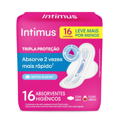 Absorvente Intimus Gel Suave C/Abas L16 P14