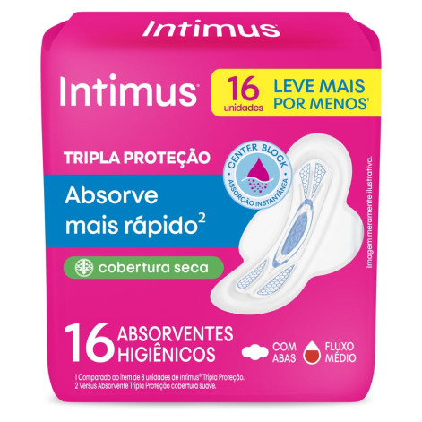 Absorvente Intimus Gel Seca L16 P14 C/Abas