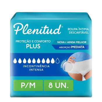 Fralda Adulta Plenitud 8Un Active Plus P/M