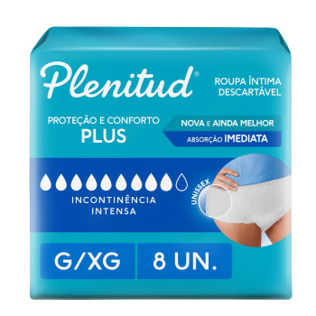 Fralda Adulta Plenitud 8Un Roupa Plus G/Xg