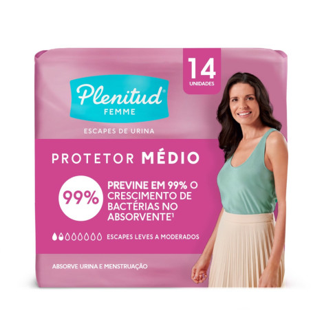 Protetor Diario Plenitud Femme Medio 14 Unidades