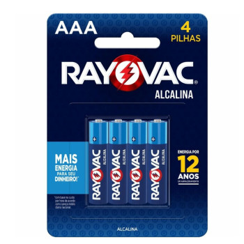 Pilha Rayovac Alc Pl Aaa3+1