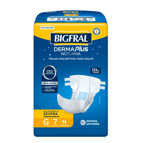 Fralda Adulta Bigfral 7Un Derma Plus Not G