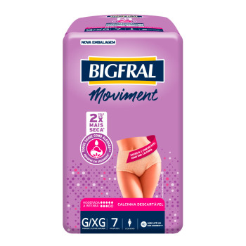 Fralda Movim Mulher G/Xg 7Un