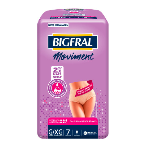 Fralda Movim Mulher G/Xg 7Un